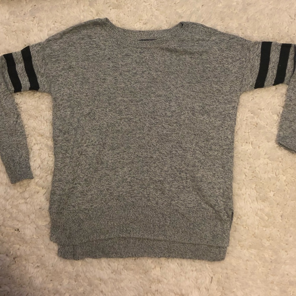 American Eagle Striped Sleeve Sweater